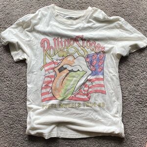 Abercrombie & Fitch Red and White Short Sleeve Tees